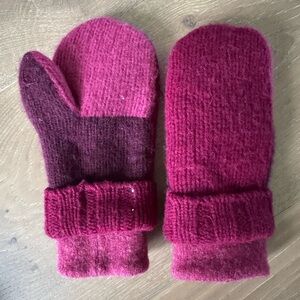 Handmade youth sweater mittens